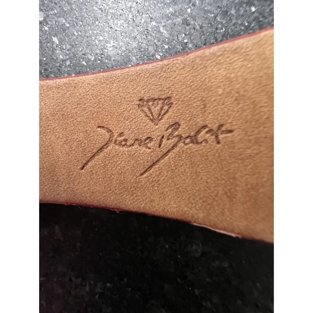 Diane Balit Hand Painted‎ Red Leather Bon Voyage Watch New Battery
